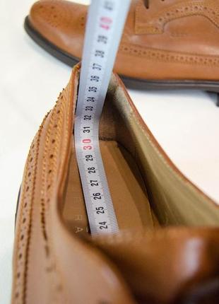 Geox respira кожаные туфли броги инспектор оригинал! размер 45 30 см10 фото
