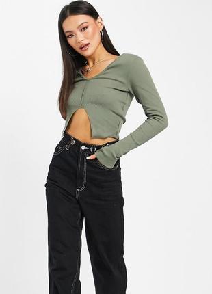 Лонгслив кроп топ xs asos