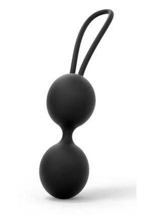 Вагінальні кульки dorcel dual balls black, діаметр 3,6 см, вага 55гр