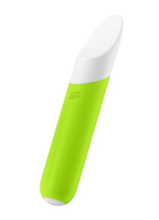 Мінівібратор із гнучким язичком satisfyer ultra power bullet 7 green