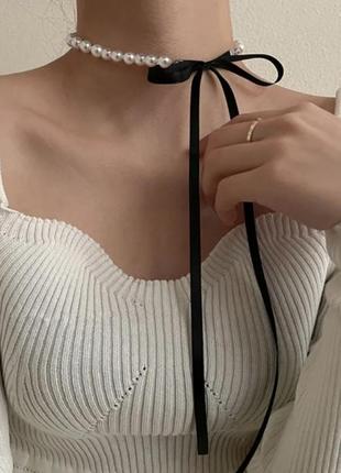 Чокер с жемчугом 2