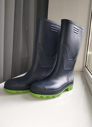 Синие резиновые сапоги женские унисекс подростковые 37