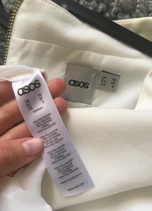 Біле міді сукню від asos 10-12 з поясом4 фото