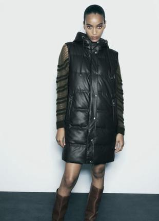 Новый жилет имитация кожи от zara m