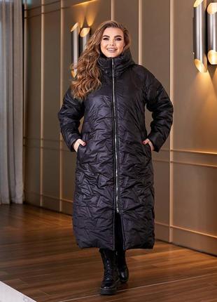 Жіноча тепла зимова куртка,пуховик,пальто,женская тёплая зимняя куртка,пуффер,стьобана,довге,пальто6 фото