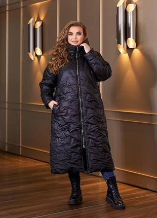 Жіноча тепла зимова куртка,пуховик,пальто,женская тёплая зимняя куртка,пуффер,стьобана,довге,пальто7 фото