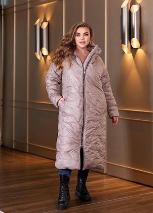 Жіноча тепла зимова куртка,пуховик,пальто,женская тёплая зимняя куртка,пуффер,стьобана,довге,пальто8 фото