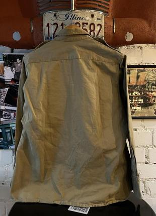 Vintage 50's  king kole  us military army khaki cotton twill uniform shirt3 фото