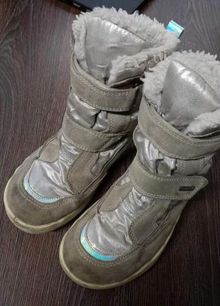 Термо ботинки (кожаные) primigi 31 размер 19 см стелька2 фото