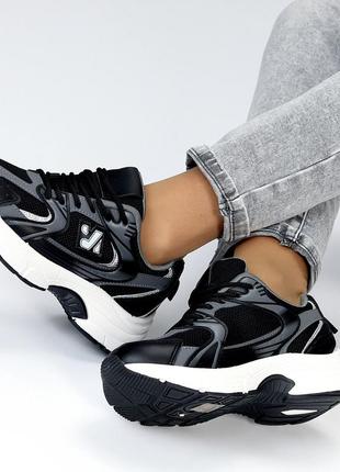 Черные женские кроссовки микс, текстиль дышащий ,для бега, занятий спортом. легкая модель лето, весн9 фото