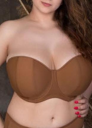 🌲curvy kate uk30hh /eu65l luxe бюстгальтер большая чашка поролон косточка карамель силикон🎉4 фото