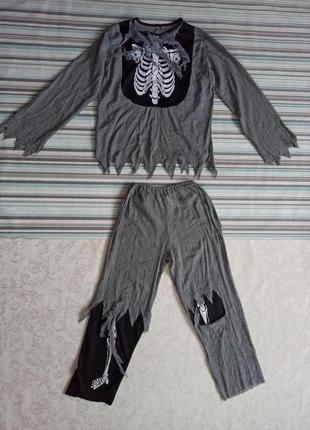 Карнавальный маскарадный костюм скелет демон оборотень монстр на хеллоуин хелловин