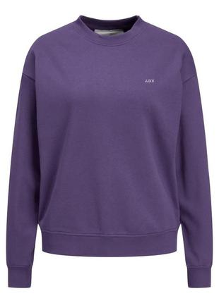 Свитшот из хлопка с утеплением оверсайз ц фиолетового цвета от датского бренда jjxx2 фото