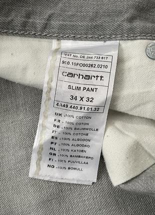 Джинси carhartt slim pant9 фото