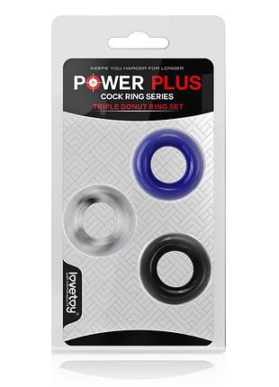 Ерекційні кільця power plus triple donut ring set 5