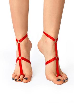 Чокер на 2 ножки art of sex - stelia, цвет красный