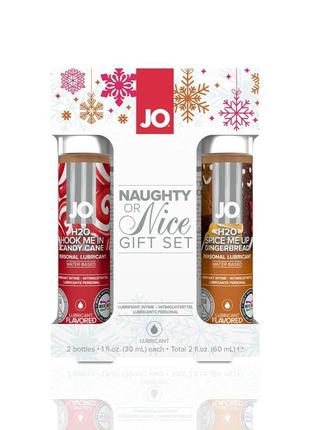 Різдвяний набір лубрикантів system jo naughty or nice gift set – candy cane & gingerbread (2×30 мл)