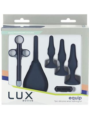 Набір анальних іграшок для новачків lux active – equip – silicone anal training kit, 7 pcs
