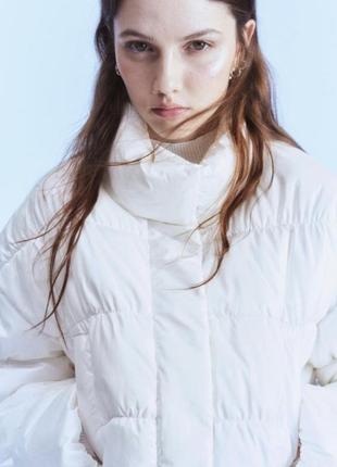 Пуховик білий h&m