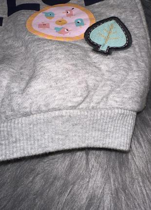Стильный яркий теплый свитшот батник кофта на байке для девочки 3/4р f&amp;f4 фото