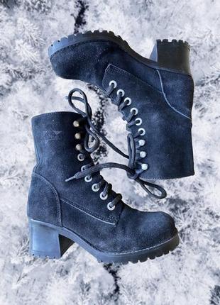 Зимние кожаные ботинки blue name оригинал1 фото