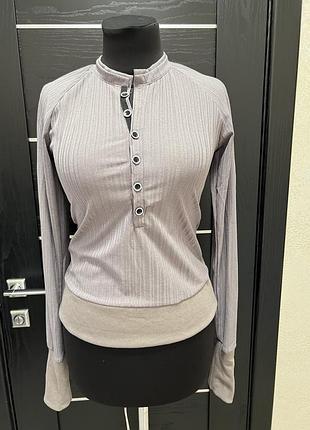 Реглан в смужку , рубчик, кофта