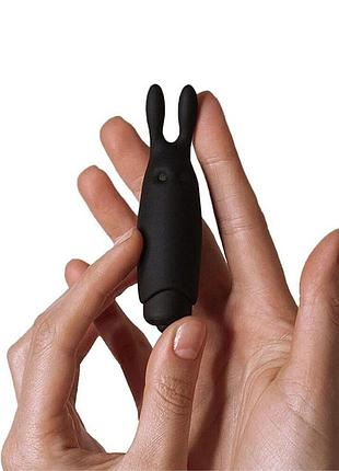 Вибропуля adrien lastic pocket vibe rabbit black со стимулирующими ушками 4