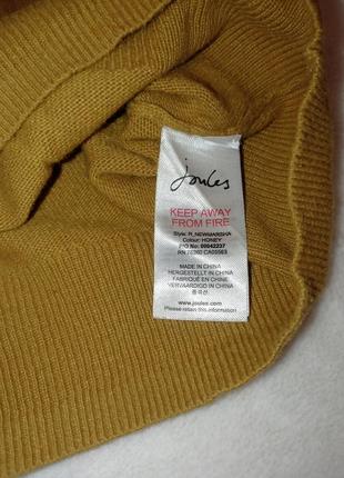 Светр joules knitwear в жовтому кольорі декорований квітами у горловини9 фото