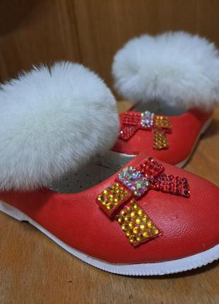 Туфлі святкові новорічні для дівчинки ручної роботи