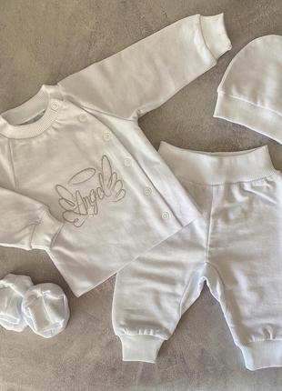 Святковий комплектик з вишивкою angel