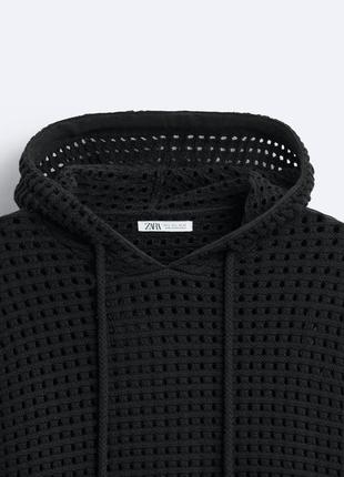 Худи zara, цвет черный😍 кофта свитер новая коллекция8 фото