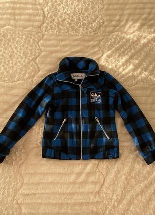 Винтажный adidas originals blue plaid wool jacket2 фото