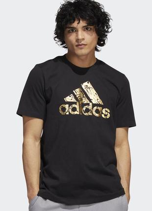 Оригінальна футболка adidas liquid foil badge of sport tee / hk91571 фото