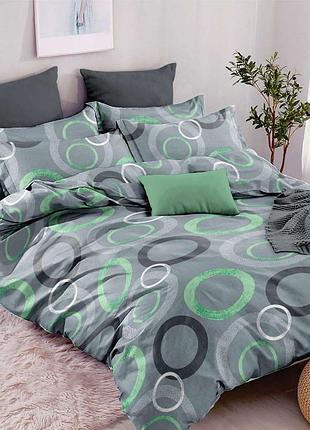 Комплект постельного белья серо зеленый