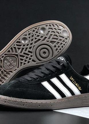 Чоловіч замшеві черно-білі кеди в стилі adidas spezial 🆕 замшеві кросівки адідас