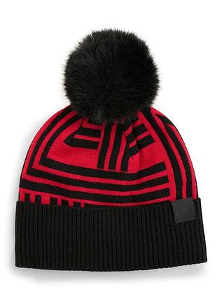 Жіноча шапка-біні karl lagerfeld paris з помпоном
