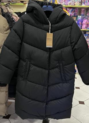 Зимняя куртка пальто парка для девочки некст next 128 1461 фото