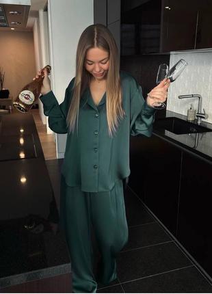 Шелковый пижамный костюм