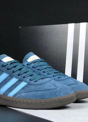 Мужские замшевые синие кеды  в стиле adidas spezial 🆕 замшевые кроссовки адидас2 фото