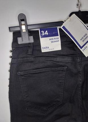 Джинсы черные скинни skinny zara3 фото