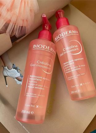 Гель bioderma créaline “sensibio”gel moussant 200 мл.