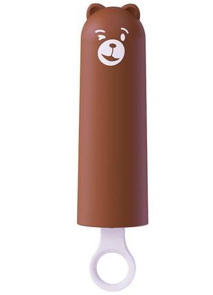 Вибратор cutevibe teddy brown (pink dildo), реалистичный вибратор под видом мороженого