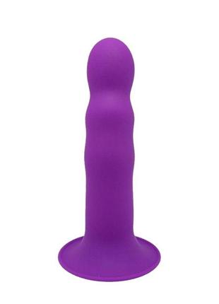 Дилдо с присоской adrien lastic hitsens 3 purple, отлично для страпона, диаметр 4,1см, длина 18,2см