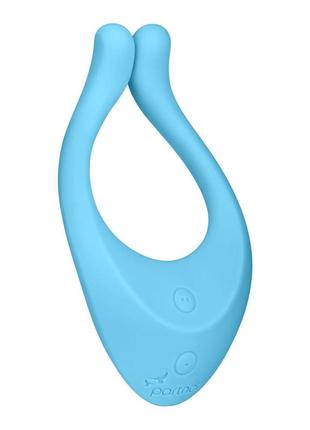 Вибратор для пар satisfyer endless love blue, 3 независимых мотора, многофункциональный