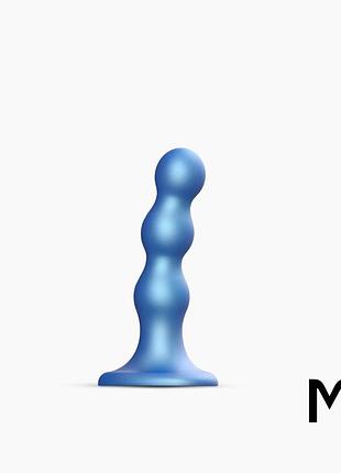 Насадка для страпона strap-on-me dildo plug balls bleu metallic - m