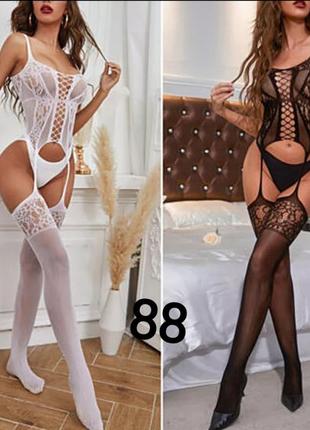 Прозорий корсет сітка з панчохами