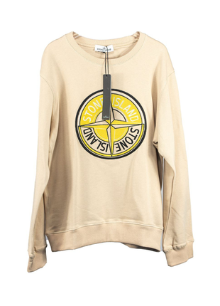 Чоловіча кофта stone island sweatshirt beige.