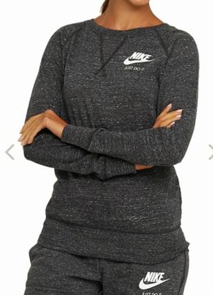 Женская серая кофта лонгслив nike