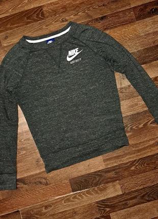 Женская серая кофта лонгслив nike 3