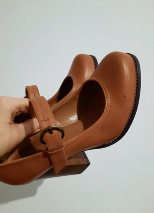 Туфли шкира на устойчивом каблуке next premium leather4 фото